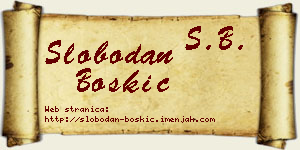 Slobodan Boškić vizit kartica